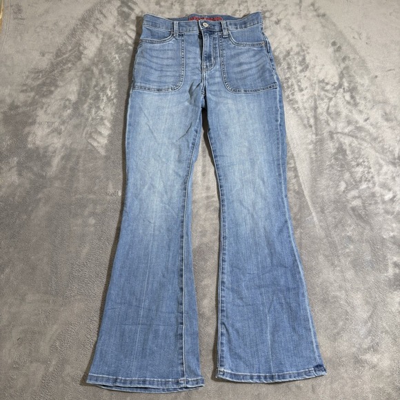 Lucky Brand Denim - Lucky Brand Stevie High Rise Flare Jeans Blue Seam Denim Womens 2/26 A Y2K